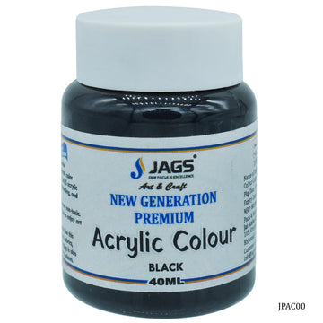 Jags Premium Acrylic Colour Paint Black JPAC00