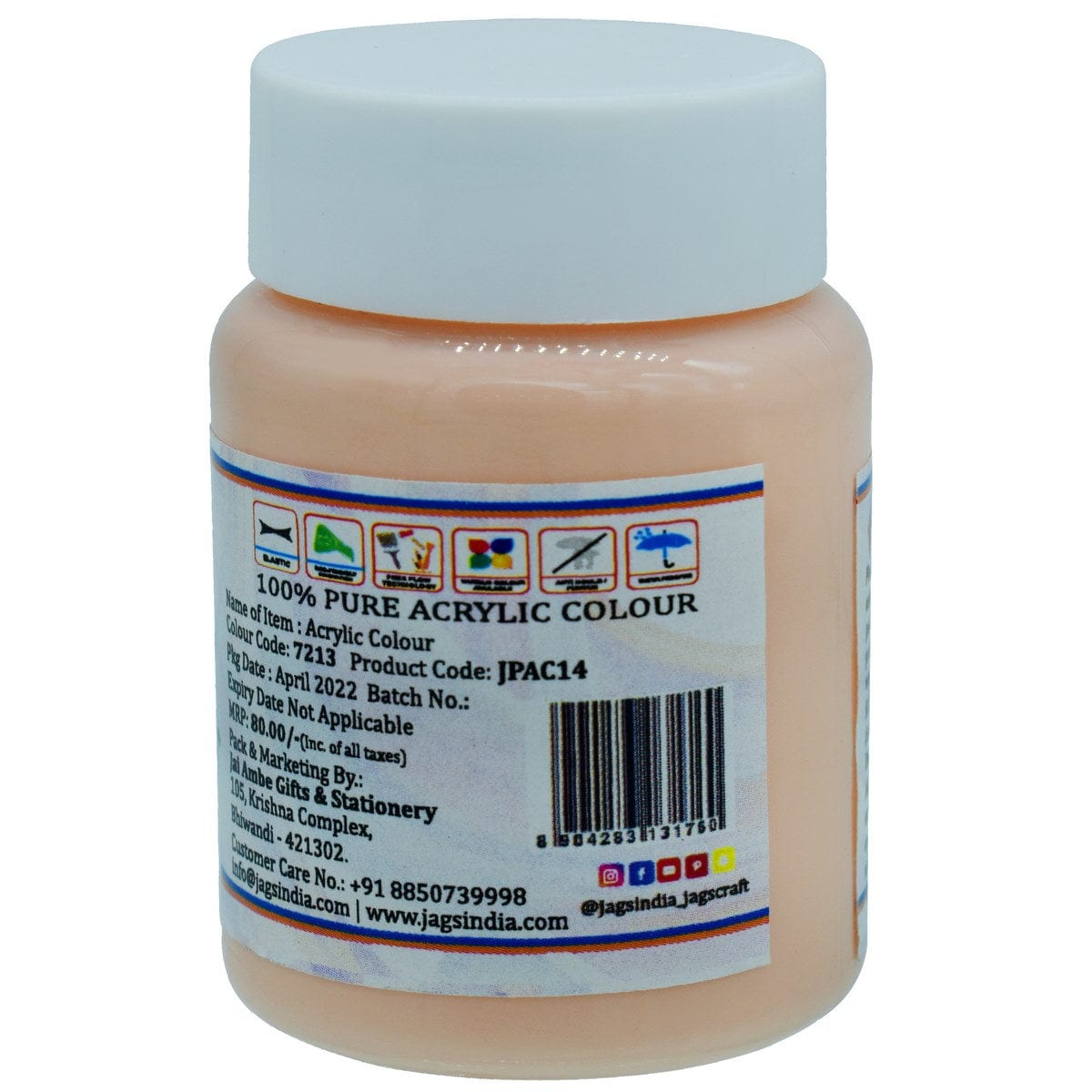 jags-mumbai Paint & Colours Jags Premium Acrylic Colour Paint Flesh Tint JPAC14