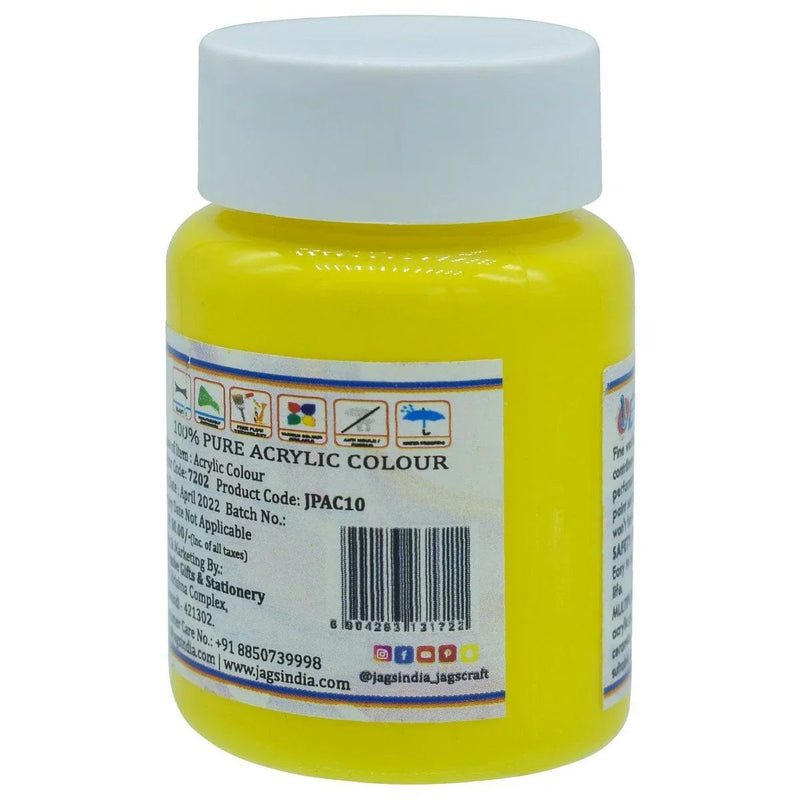 jags-mumbai Paint & Colours Jags Premium Acrylic Colour Paint Lemon Yellow JPAC10