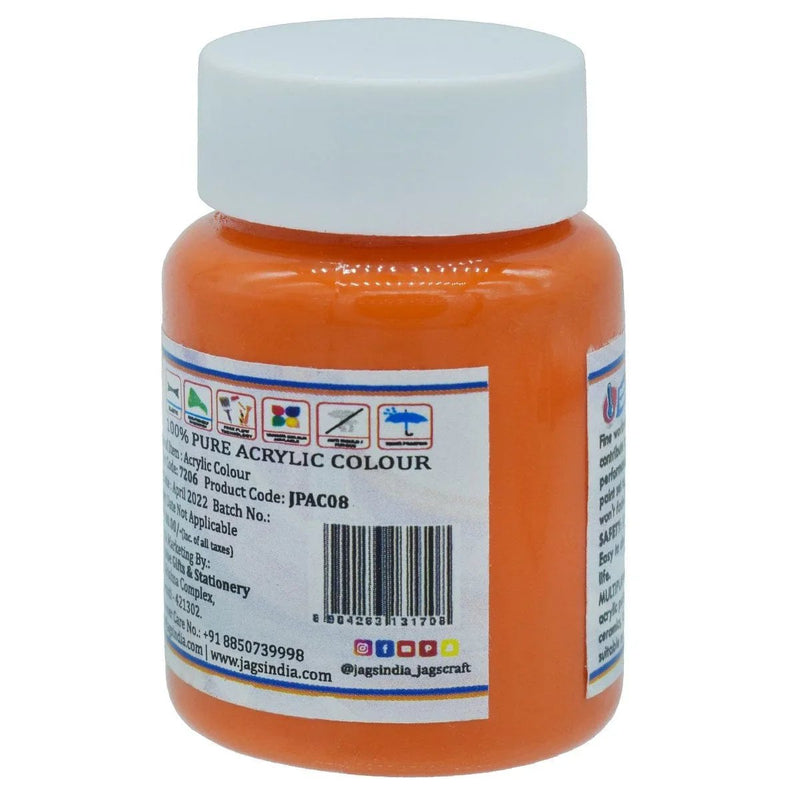 jags-mumbai Paint & Colours Jags Premium Acrylic Colour Paint Orange JPAC08
