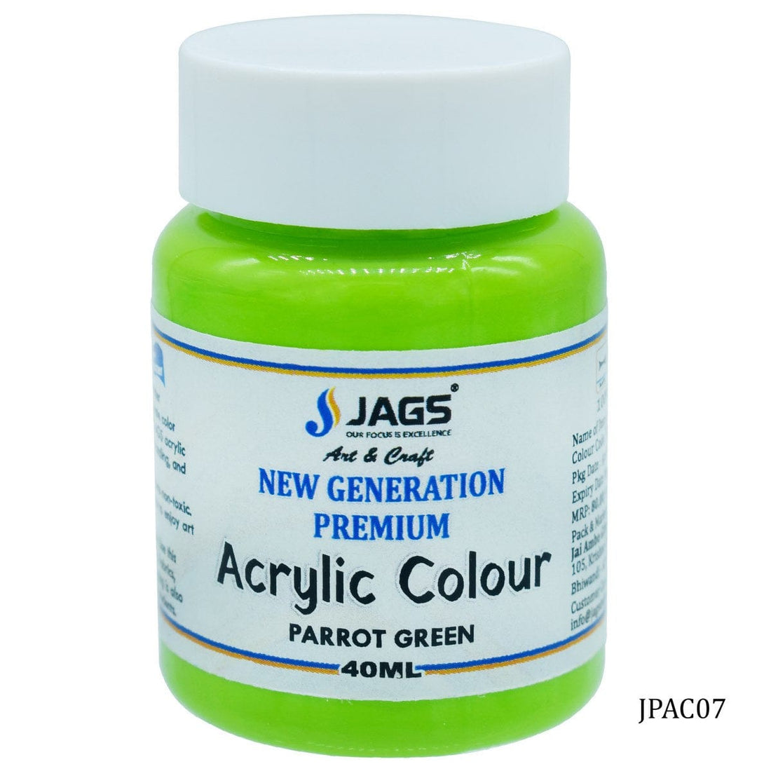 jags-mumbai Paint & Colours Jags Premium Acrylic Colour Paint P Green JPAC07