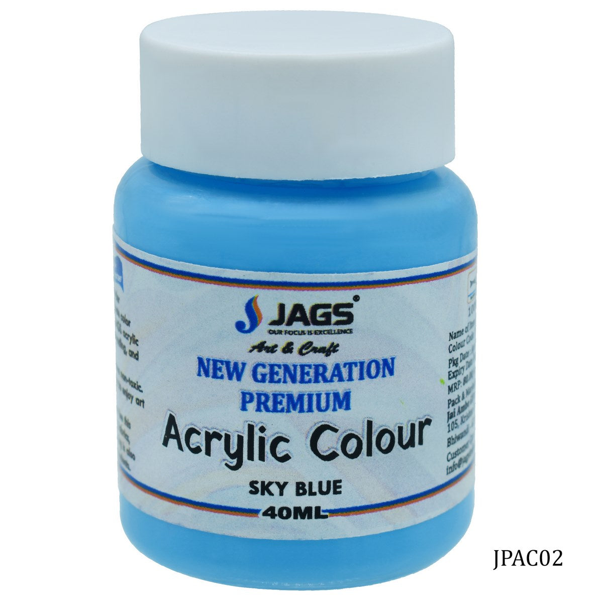jags-mumbai Paint & Colours Jags Premium Acrylic Colour Paint Sky Blue JPAC02