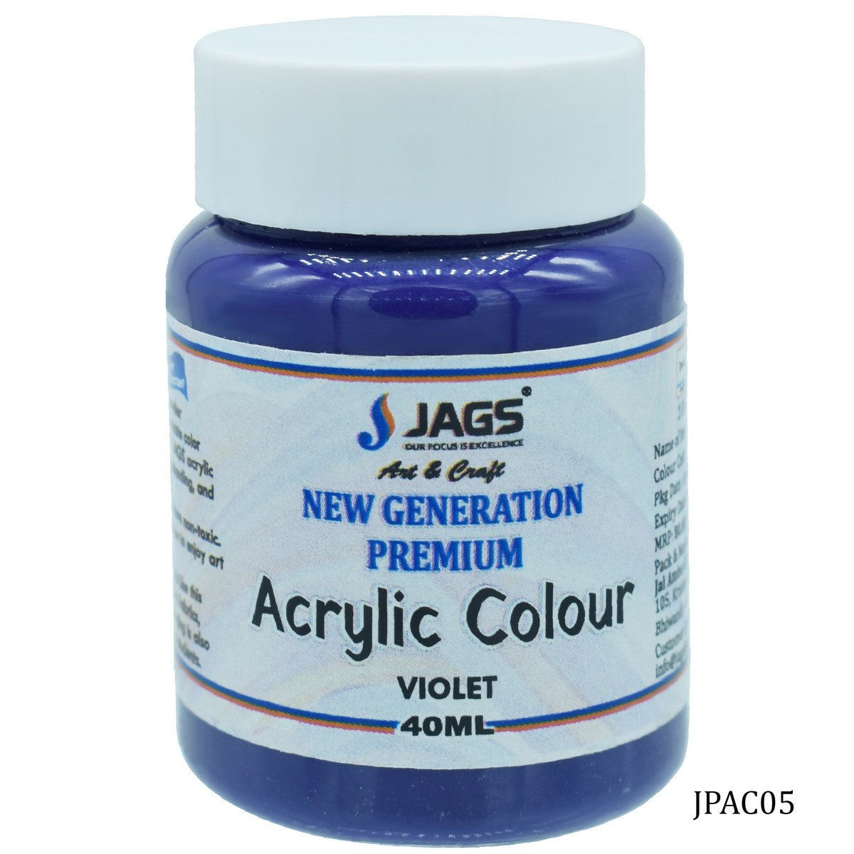 jags-mumbai Paint & Colours Jags Premium Acrylic Colour Paint Voilet JPAC05