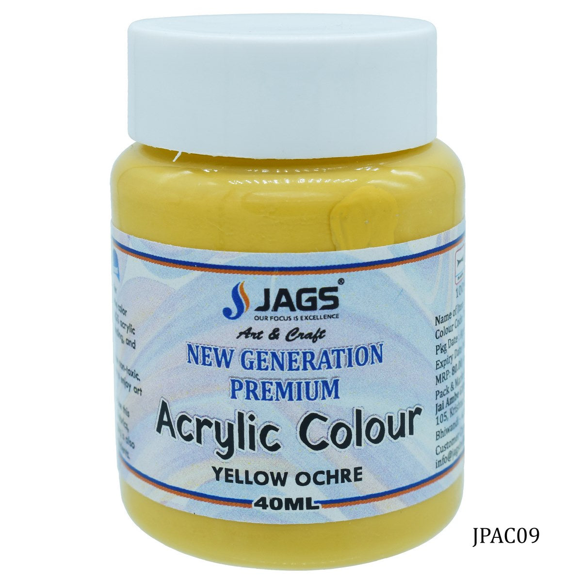 jags-mumbai Paint & Colours Jags Premium Acrylic Colour Paint Yellow Ochre JPAC09