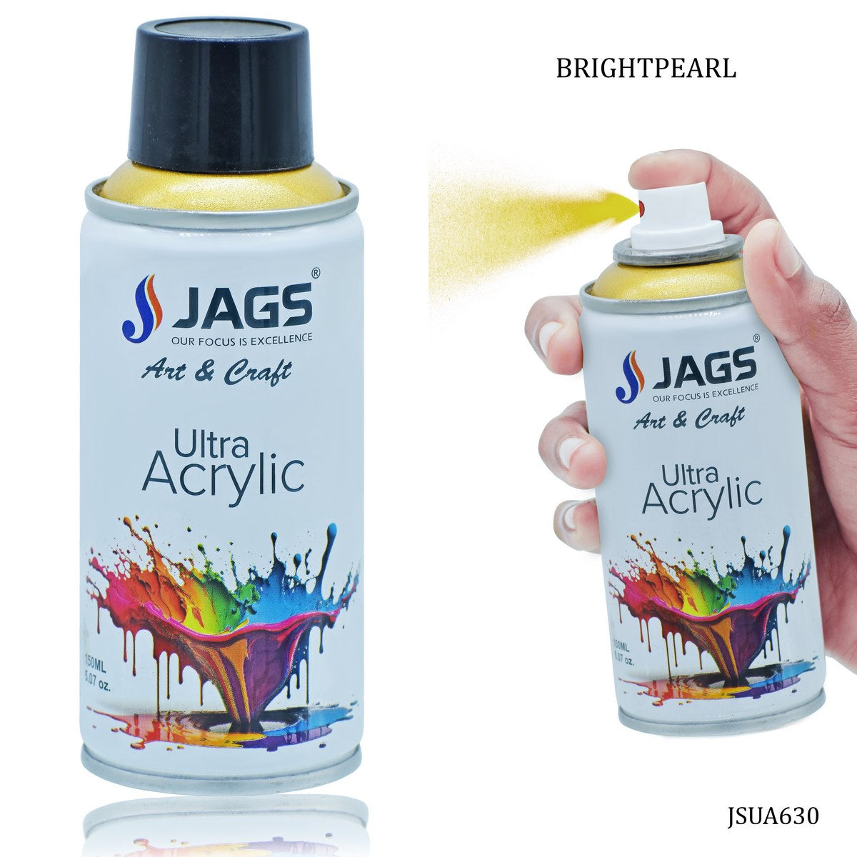 jags-mumbai Paint & Colours Jags Spray Ultra Acrylic 150ml Gold Pearl 630