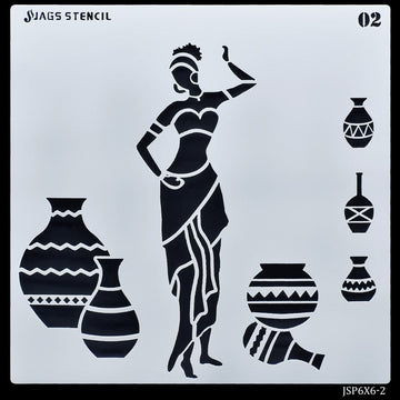 Jags Stencil Plastic 6x6 1Pcs 2 No JSP6X6-2