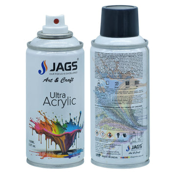 Premium White Matt Acrylic Spray Paint - 150ml Ultra Coverage