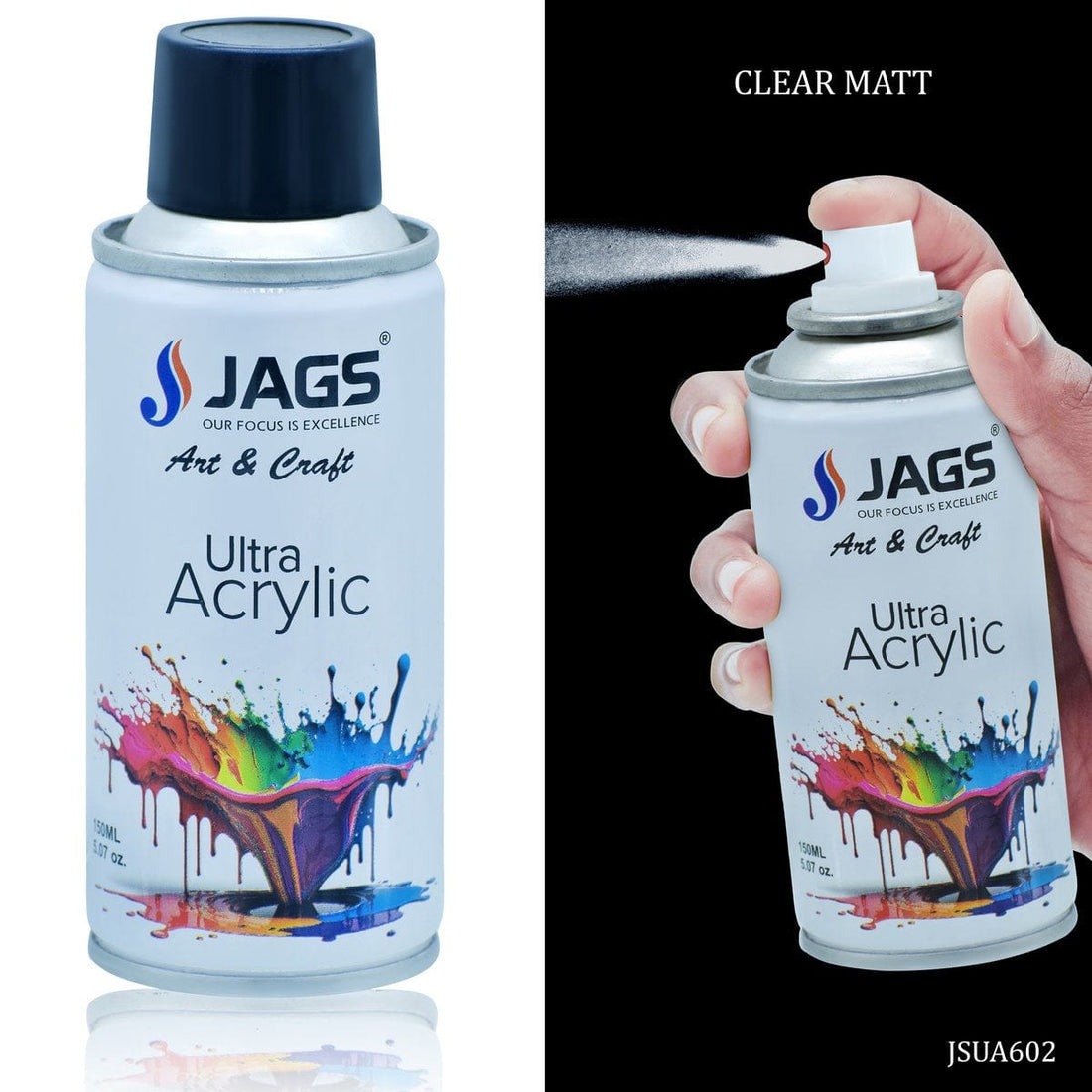 jags-mumbai Paint & Colours Subtle Elegance: Spray Ultra Acrylic 150ml Clear Matt - Contain 1 Unit