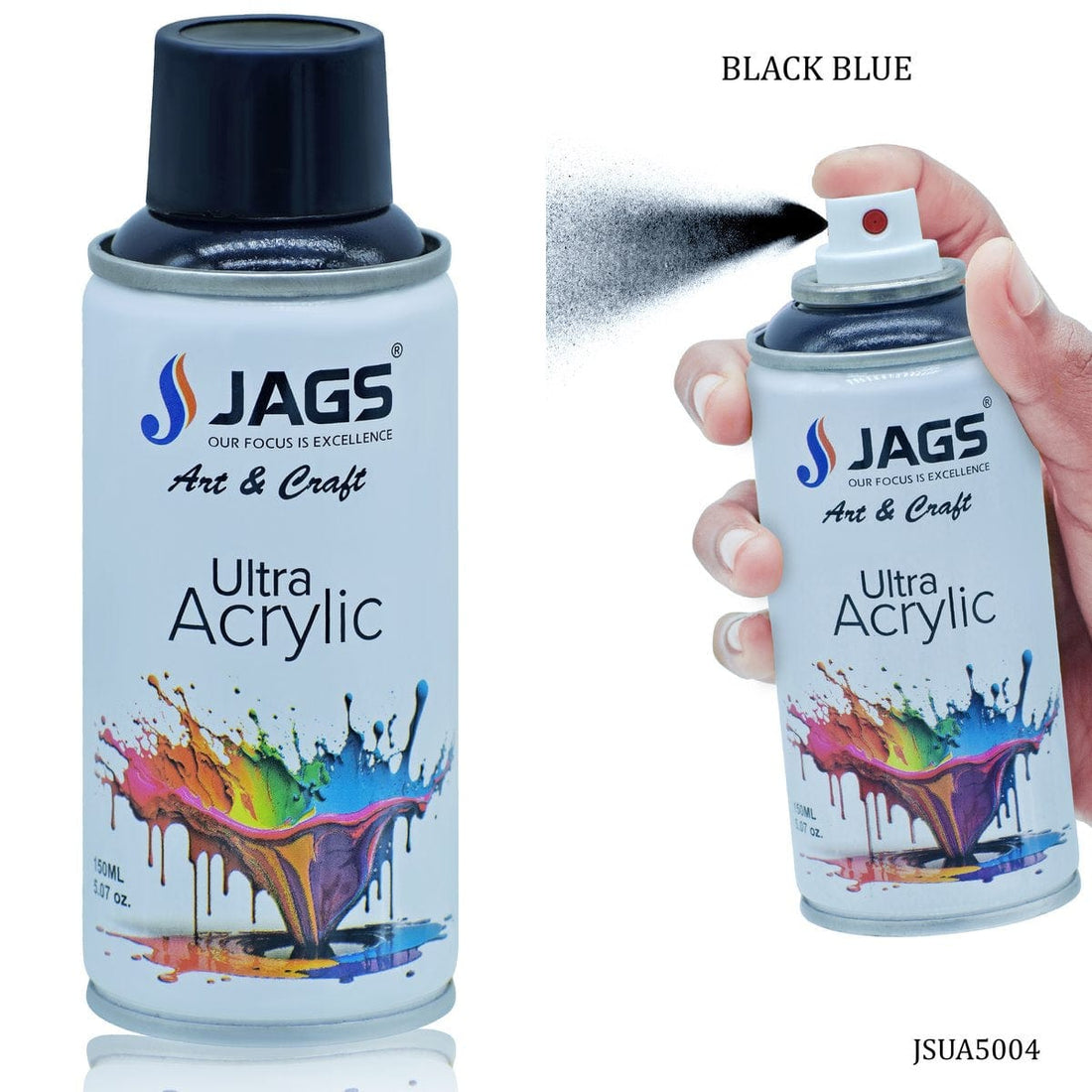 jags-mumbai Paint & Colours Unique Black Blue Elegance: Spray Ultra Acrylic 150ml - Contain 1 Unit