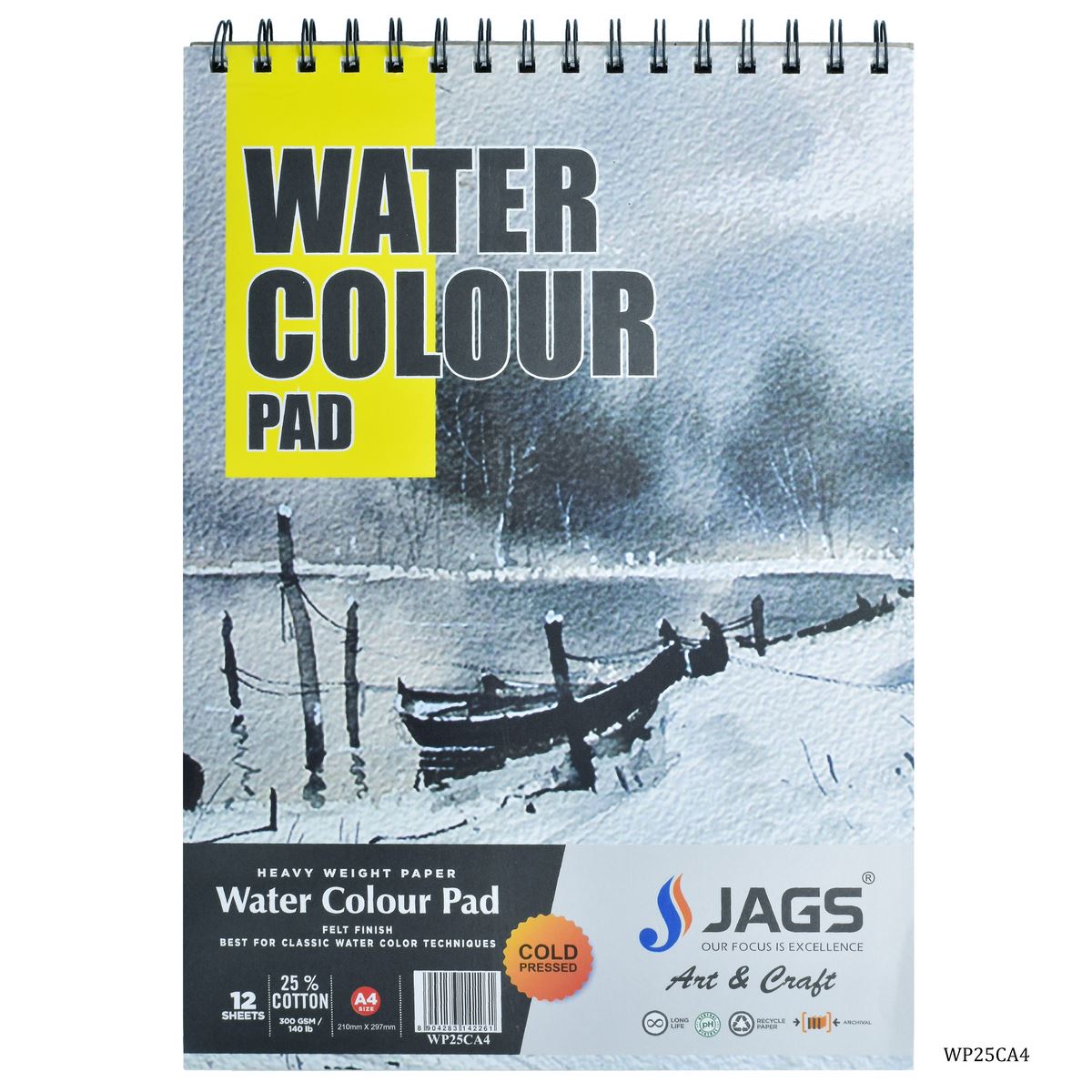 jags-mumbai Paint & Colours Watercolor pad 25 % cotton Contain 1 Unit2 sheet 300Gsm
