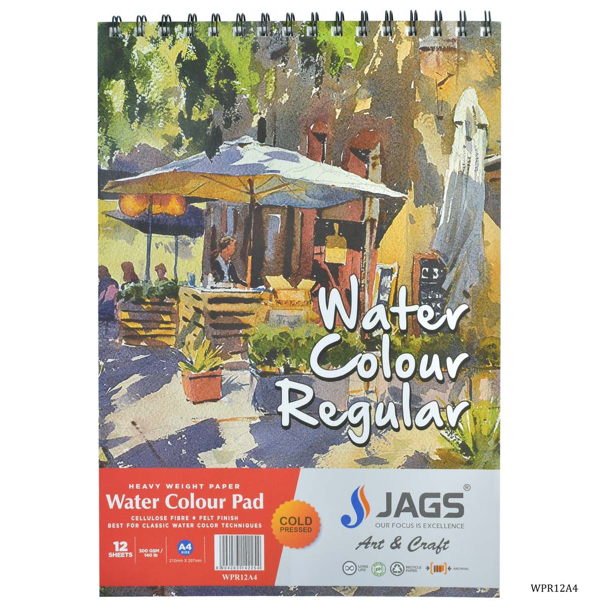 jags-mumbai Paint & Colours Watercolor Pad Regular Contain 1 Unit2 Sheet 300 Gsm