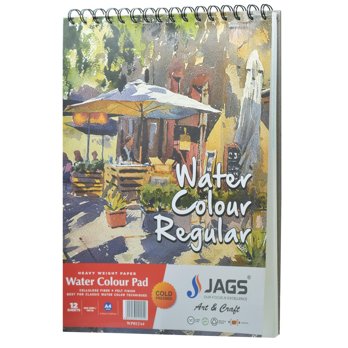 jags-mumbai Paint & Colours Watercolor Pad Regular Contain 1 Unit2 Sheet 300 Gsm