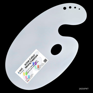 PurePalette: Small Size 13x7 White Oval Acrylic Palette - Compact Simplicity for Artistic Precision