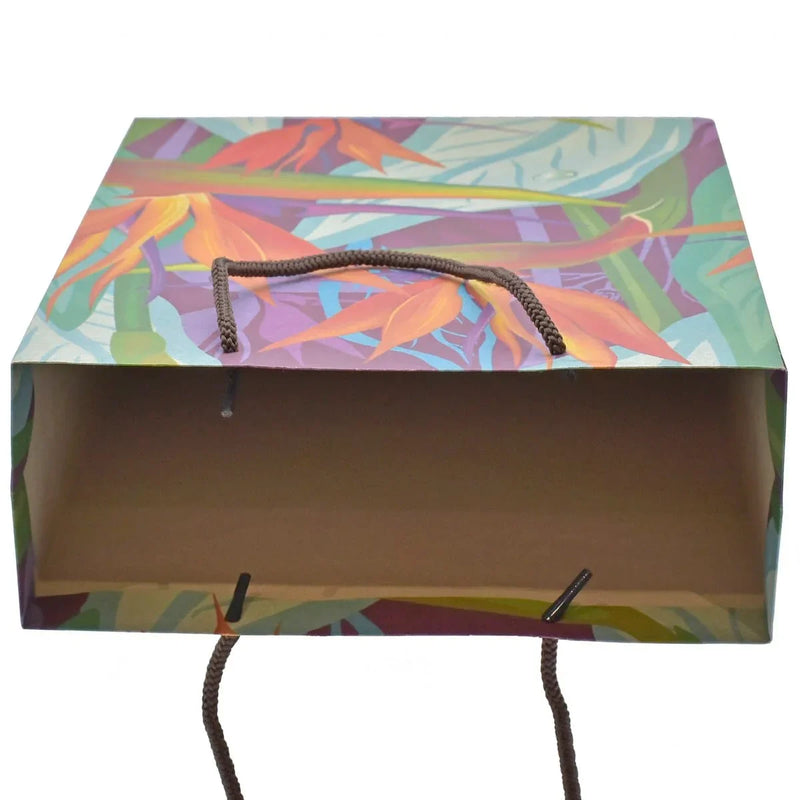 jags-mumbai Paper Bags Eco Friendly Paper Bag Medium 12.2 X 7.2 African Fl EFPBM08 Pack of 10 Pcs