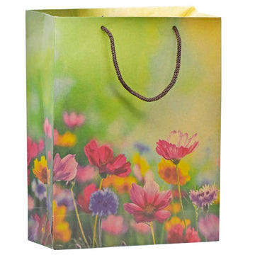 Eco Friendly Paper Bag Medium 12.2 X 7.2 Flower EFPBM09 Pack of 10 Pcs