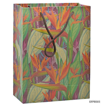 Eco Friendly Paper Bag Small 9.6X7.2 African Flower EFPBS03 Pack of 12 pcs