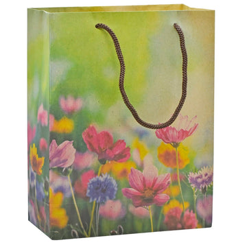 Eco Friendly Paper Bag Small 9.6X7.2 Flower EFPBS04 Pack of 12 pcs