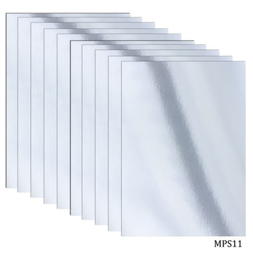 jags-mumbai Paper Craft Paper Mirror Silver Fines 10 Sheet A4