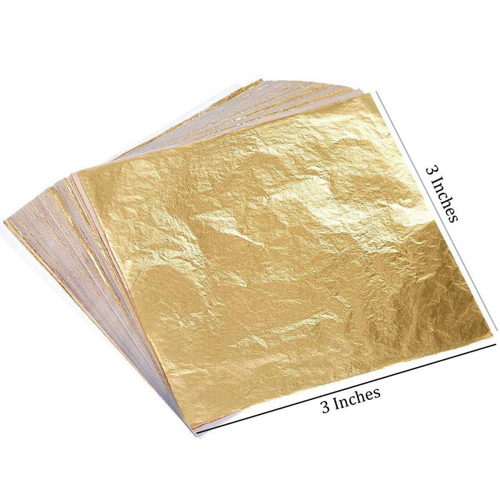 Jags Gilding Foil 3X3 Inch Gold l Pack of 1 contains 25 sheet