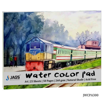 Jags Water Colour Pad A3 260gsm 25Sheets JWCPA300