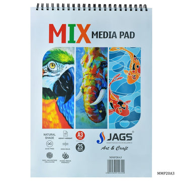 Mix Media Pad Pack oF 25 Sheets 250 Gsm A3 MMP20A3