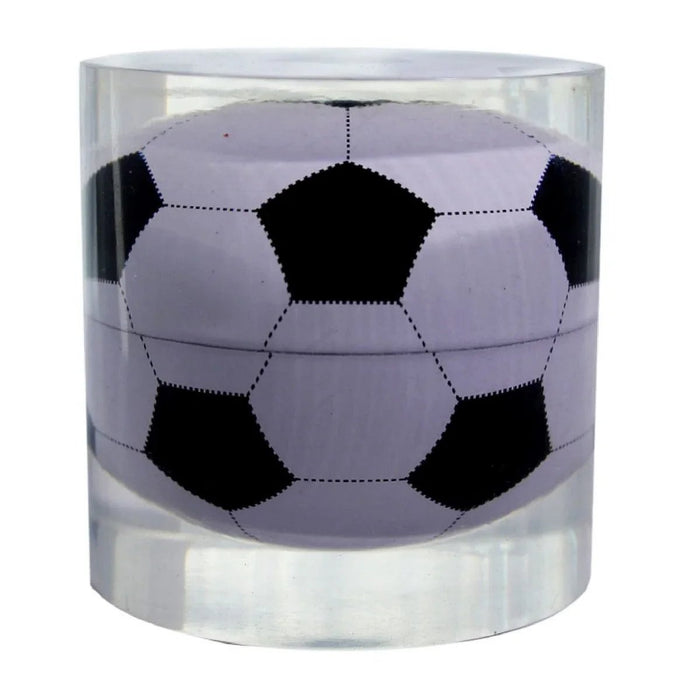 Acrylic Paper Weight Football 5x5cm