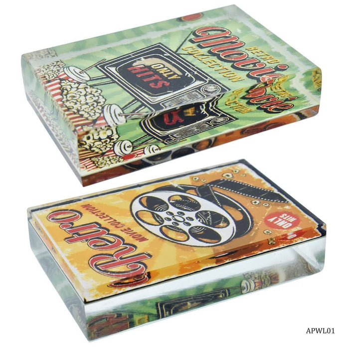 Acrylic Paper Weight Rectangle Design