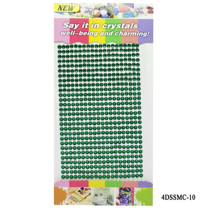 Dark Green Diamond  Sticker 4mm