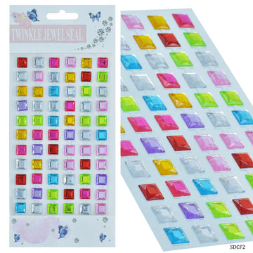 Multi Square Diamond Stickers