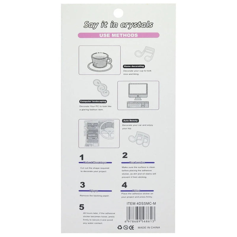 jags-mumbai Pearl & Diamond Stickers Multicolor Diamond Sticker- pack of 1