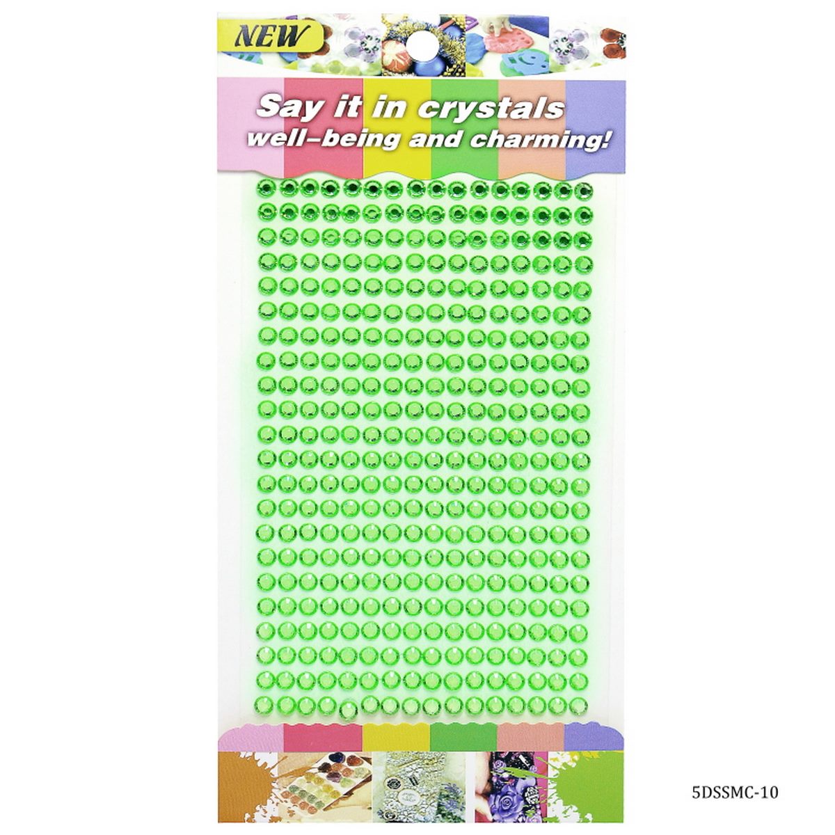 jags-mumbai Pearl & Diamond Stickers School project stickers diamond pattern- light Green