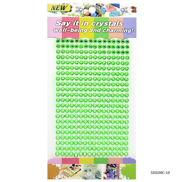 jags-mumbai Pearl & Diamond Stickers School project stickers diamond pattern- light Green