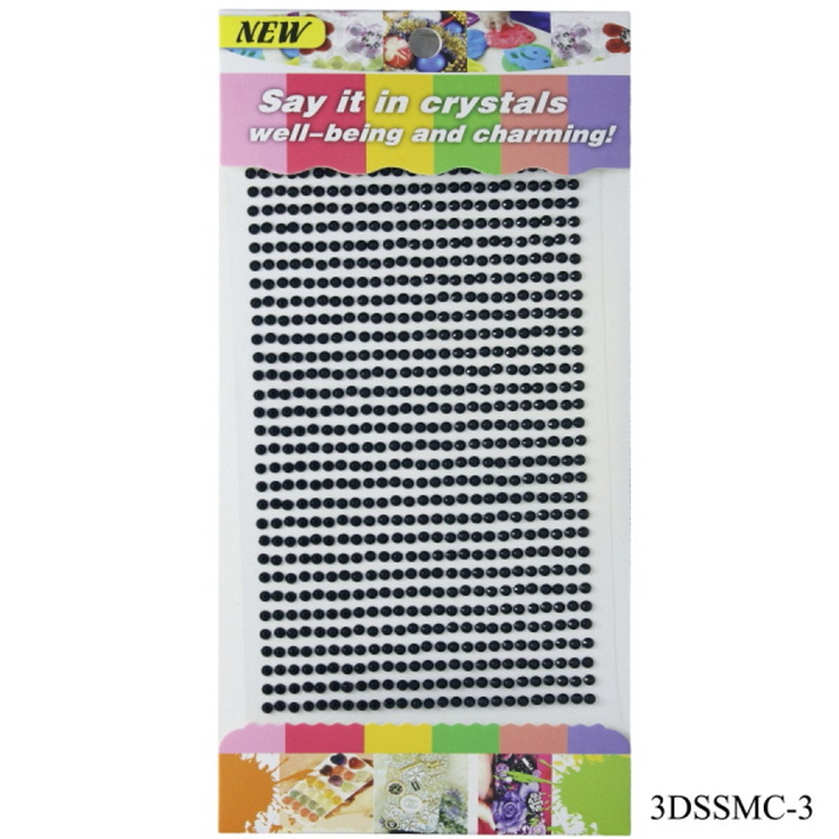 jags-mumbai Pearl & Diamond Stickers Sticker diamond 3mm 03 black
