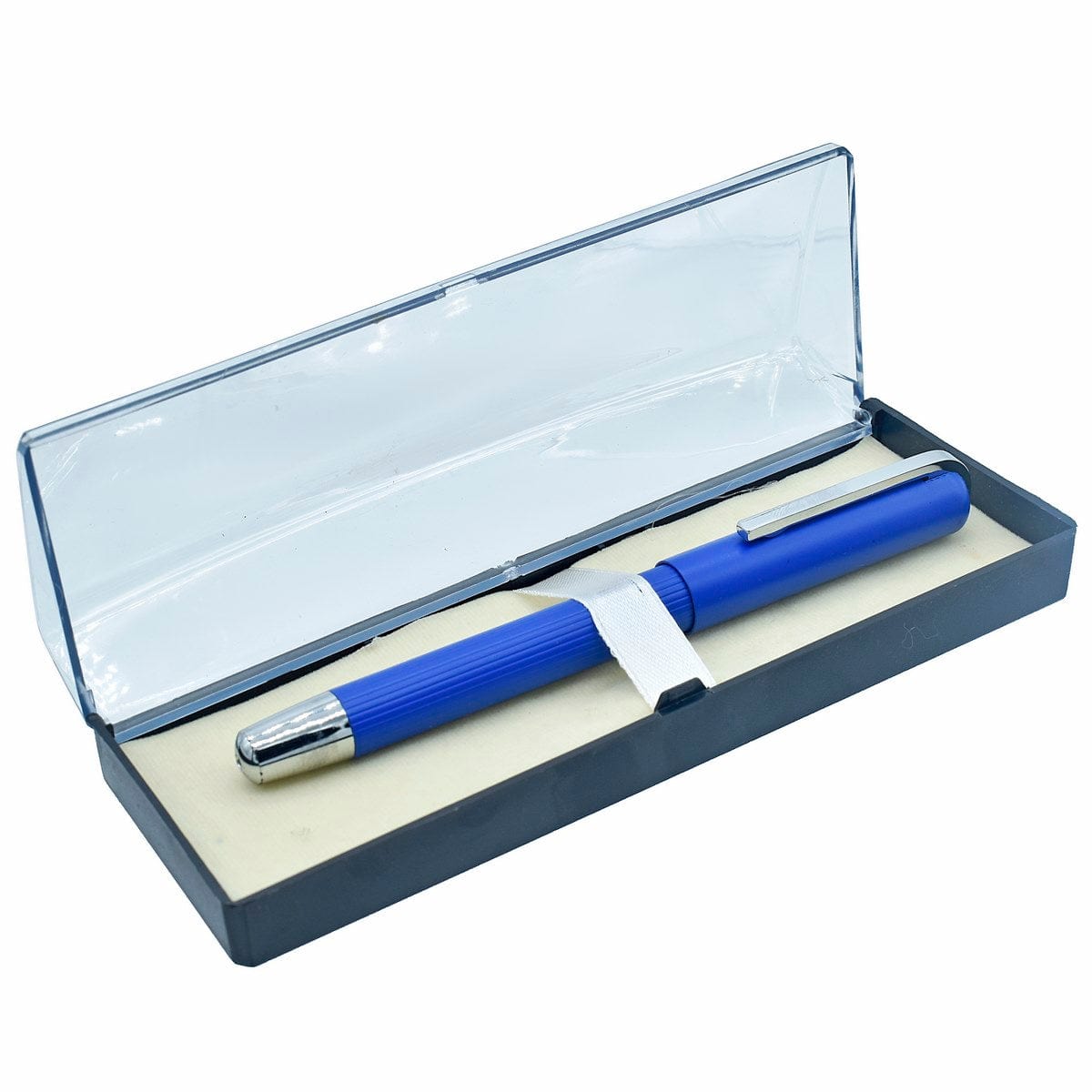 jags-mumbai Pen Blue Silver Clip Roller Pen in Blister Packaging