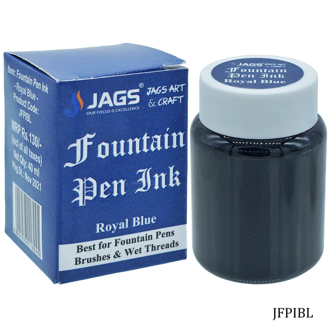 jags-mumbai Pen Fountain Pen Inks 40ML Royel Blue