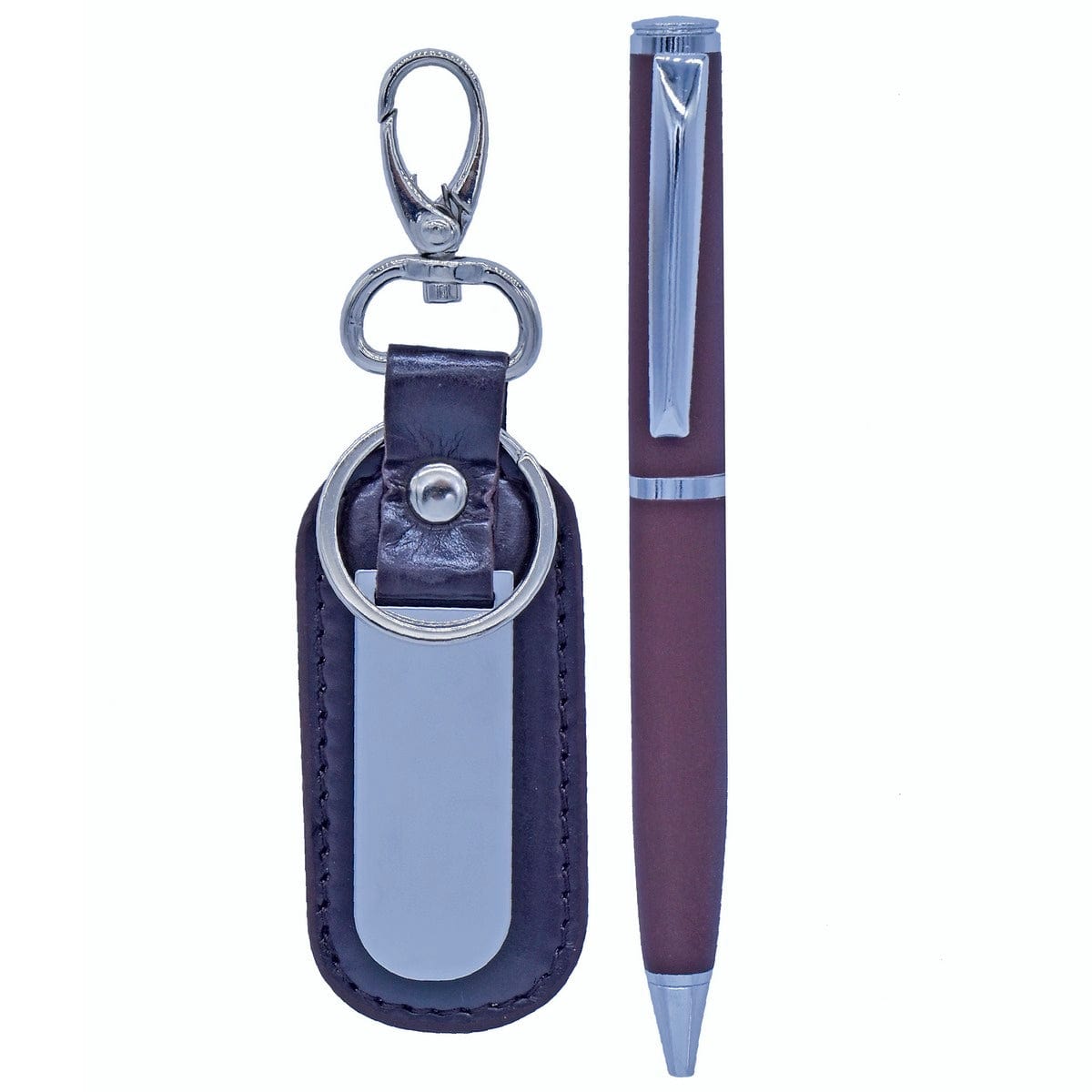 jags-mumbai Pen Gifts Set Keychain Pen Wallet Gents & Ladies Brown