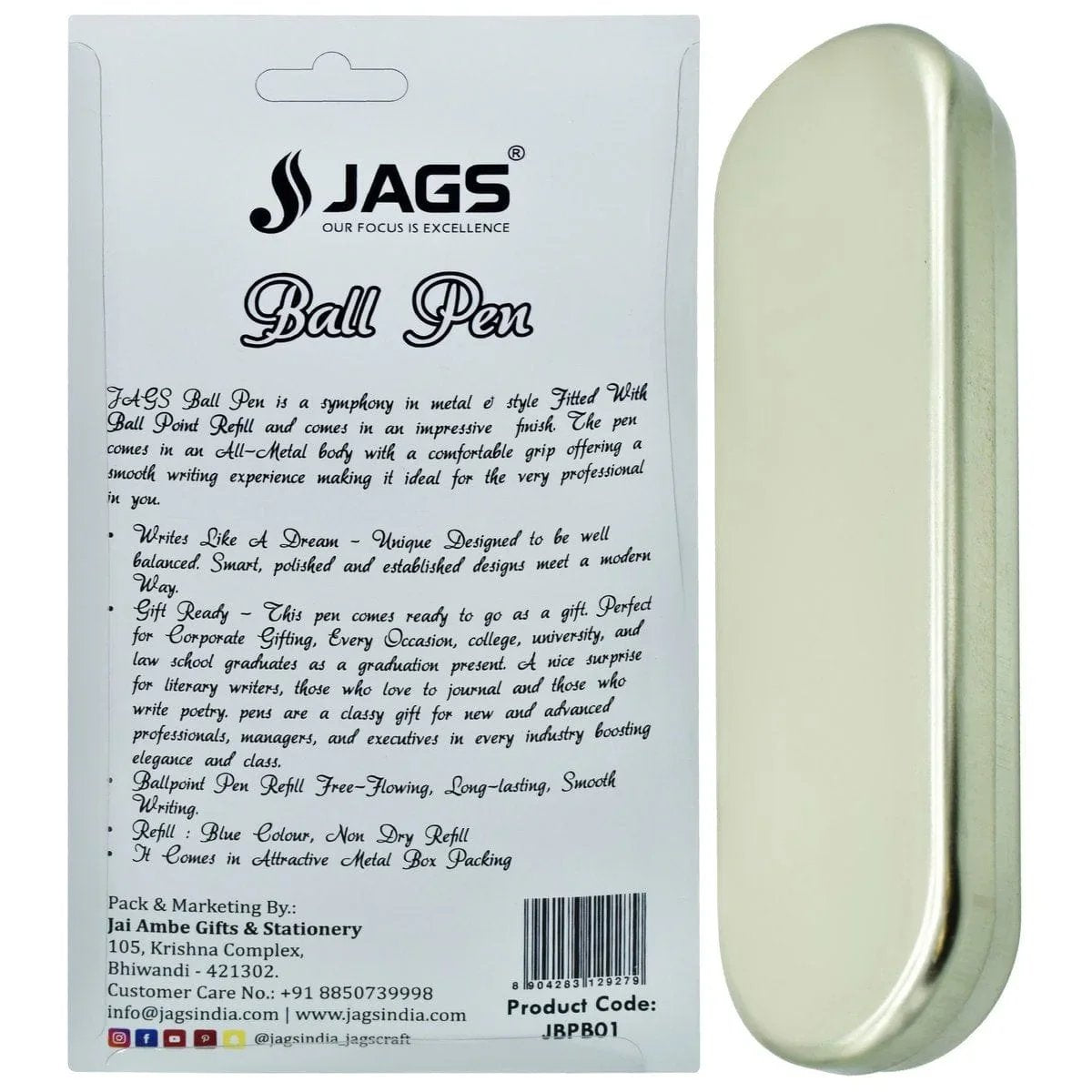 jags-mumbai Pen Jags Ball Pen B Pearl