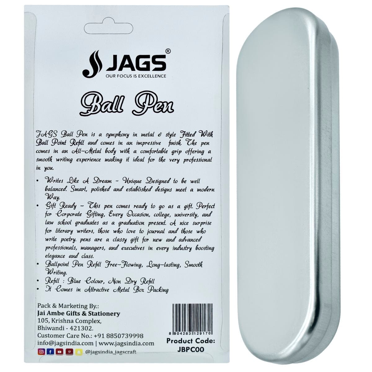 jags-mumbai Pen Jags Ball Pen Caramel