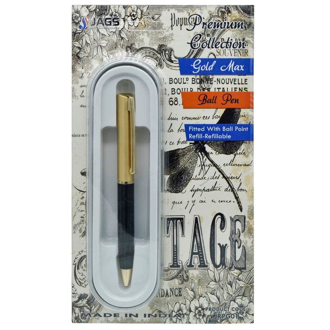 jags-mumbai Pen Jags Ball Pen Gold Max Gold Black