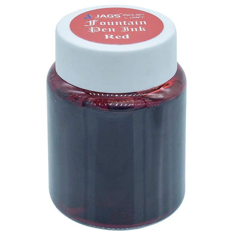 jags-mumbai Pen Jags Fountain Pen Ink Bottle 40ML Red