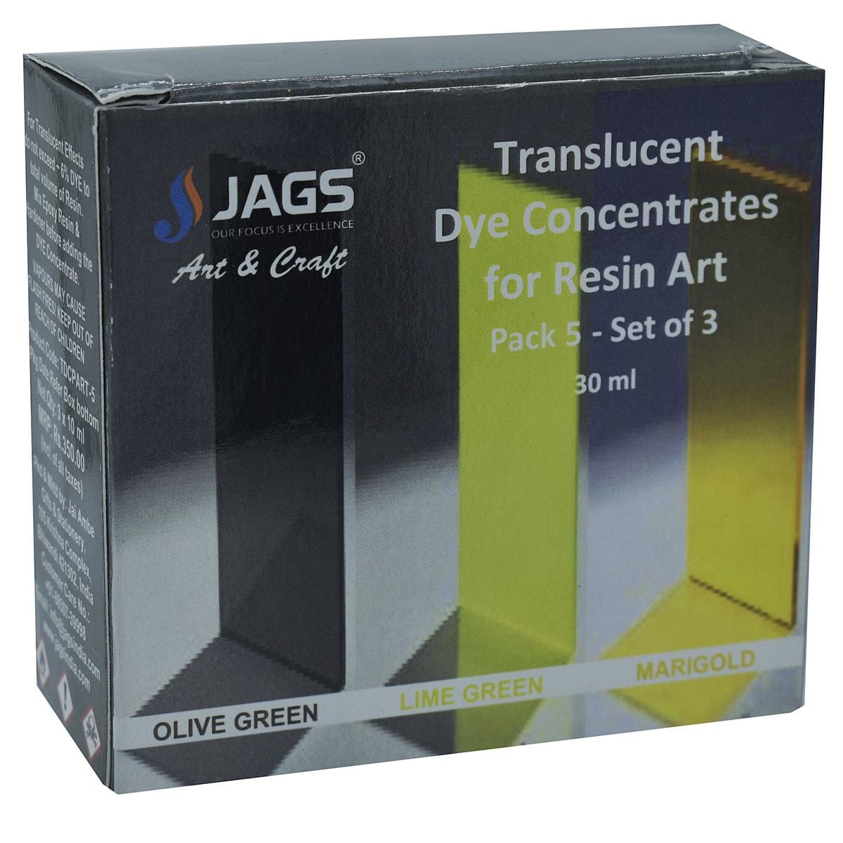 jags-mumbai Pen Jags Resin Ink Colours Transpent Fffect Set Of 3Ps TDCPART-5