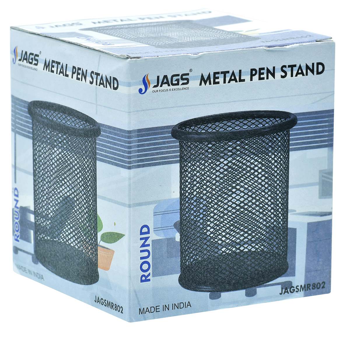 jags-mumbai Pen Stand Jags Metal Pen Stand Round JAGSMR802