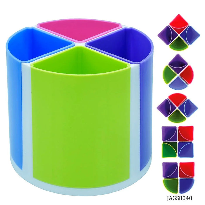 Jags Plastic Pen Stand Rainbow JAGS8040