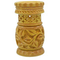 jags-mumbai Pen Stand Pen Stand Wooden Finish Round Flower Design