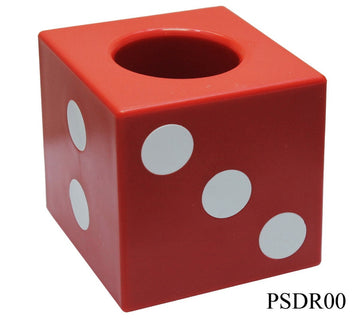 Plastic Pen Stand Dice Red PSDR00