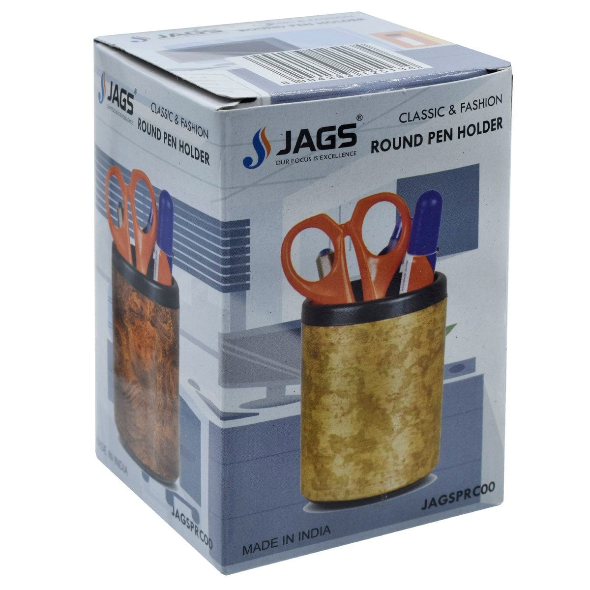 jags-mumbai Pen Stand Plastic Pen Stand Round Colour Full JAGSPRC00