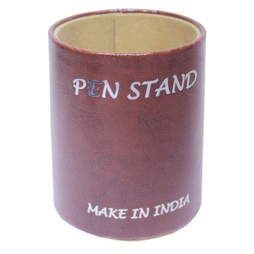 jags-mumbai Pen Stand Round Leather Pen Stand