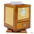 jags-mumbai Pen Stand Wooden Revolving Pen Stand With Watch JP37