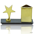 jags-mumbai Pen Stands Desktop Top Star With Pen Stand Gold
