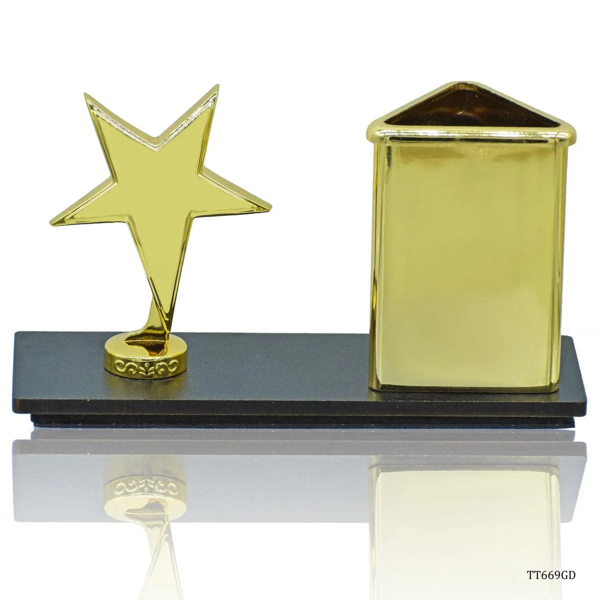 jags-mumbai Pen Stands Desktop Top Star With Pen Stand Gold